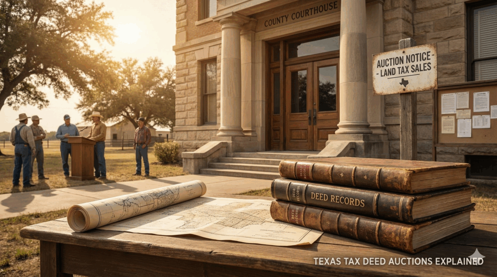 Texas Tax Deed Auctions Explained Through Public Records and County Sales