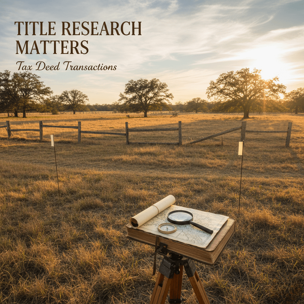 Why Title Research Matters in Tax Deed Transactions