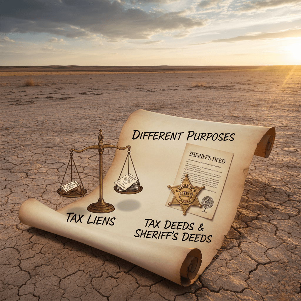 Why Tax Liens, Tax Deeds, and Sheriff’s Deeds Serve Different Purposes